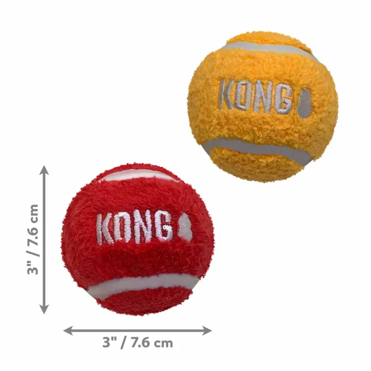 KONG Sport Softies bolde med fleeceoverflade L 2 stk Ø7,5 cm